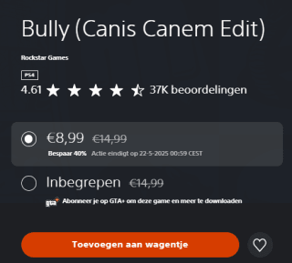 Bully (Canis Canem Edit) voor €8,99 in de Playstation Store