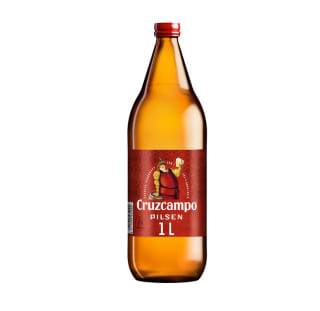 42 Botellas Cruzcampo Tipo Pilsen de 1 Litro por solo 41,66€