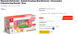 NINTENDO Switch Lite Coral - Isabella Aloha Editie + 12 maanden Nintendo Switch Online voor €195 bij Bol