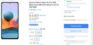 Xiaomi Redmi Note 10 Pro 256GB por $4851