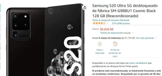 Reacondicionado - Samsung S20 Ultra 5G desbloqueado Cosmic Black 128GB por $6827