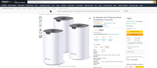 Kit de Roteador Wi-Fi da Mesh, modelo AC1900 Deco S7 com 3 unidades - R$ 999,90