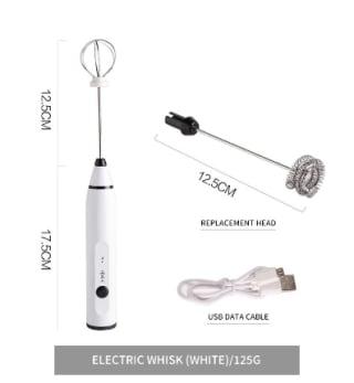 Espumador de leche eléctrico con cargador USB por 10,72€