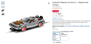 Scalextric Regreso al Futuro 3 - Máquina del Tiempo por 50,94€