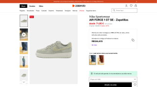 Zapatillas Nike Sportswear AIR FORCE 1 07 SE mujer por 61,15€