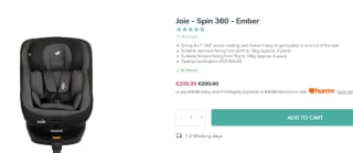 Joie - Spin 360 - Ember voor €209,99 bij Tonykealys