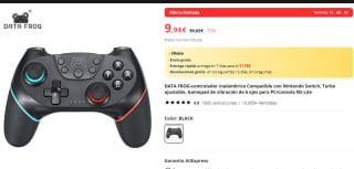Mando inalámbrico DATA FROG - Nintendo Switch y PC por 9.94€