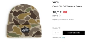 Gorro Classic Tall Cuff de Vans por 10.99€