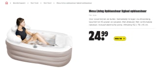 Mesa opblaasbaar ligbad - Met kussen en elektrische pomp voor €24,95 bij Dirk