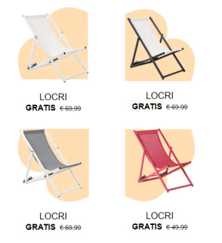 Gratis ligstoel bij besteding vanaf €250 bij Beliani