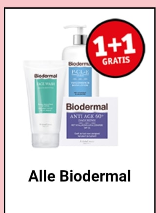 Biodermal 1+1 GRATIS bij Kruidvat