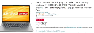 Lenovo IdeaPad Slim 5i Laptop 14 Inch voor €599 bij Amazon