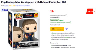 Pop Racing: Max Verstappen with Helmet Funko Pop #08 voor €11 bij Bol