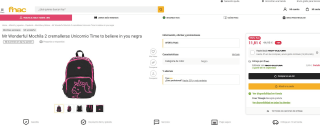 Mr Wonderful Mochila 2 cremalleras Unicornio Time to believe in you negra por 11,81€