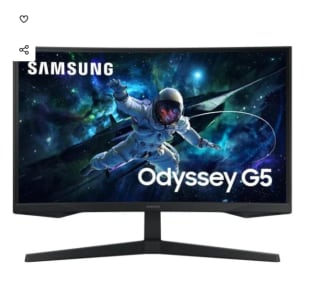 Monitor curvo marca Samsung Odyssey LS27CG552EUXEN 27" LED QHD 165Hz Freesync por 199€