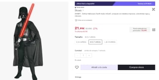 Hasta 70% + 30% EXTRA descuento en disfraces y accesorios Miravia