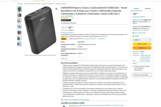 Bateria GAROERFAR Calefactable 5V/12000mAh por 11,99€