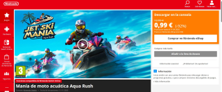 Manía de moto acuática Aqua Rush por 0,99€