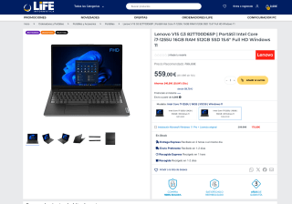 Portátil Lenovo V15 G3 15.6″ I7 16GB RAM 512SSD por solo 559€