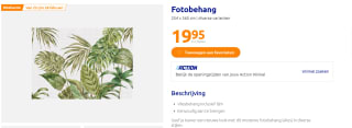 Diverse varianten Foto behang voor €19,95 bij de Action