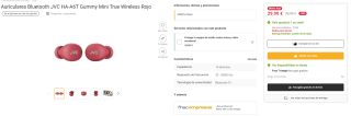 Recopilacion Auriculares Bluetooth JVC HA-A6T Gummy Mini True Wireless por 29,90€