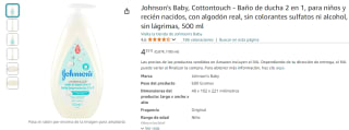 Johnson's Baby, Cottontouch, 500 ml por 4,35€