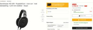 Sennheiser HD 650 voor €298,93 bij Fnac