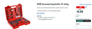 KWB - 35-delige gereedschapskoffer voor €14,99 in de Lidl webshop