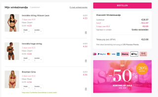 3 slips voor €13 bij Hunkemöller