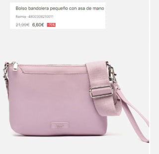 Bolso bandolera pequeño con asa de mano Raimia por 6.6€