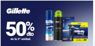 50% descuento en la segunda unidad marca Gillette desde FarmaciasDirect