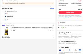 Hidrolimpiadora ENVENTOR de Alta Presión 1800W con Botella de Jabón 450ml por 67,09€