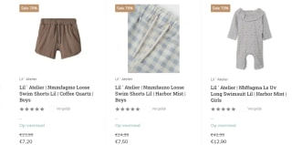 70% korting op kinder- babykleding bij Donsaapje