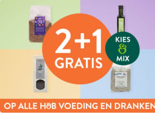 2+1 gratis op voeding en dranken bij Holland & Barrett