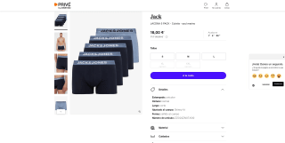 5 bóxers JACK AND JONES Pack de por 16€