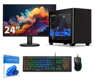 Sedatech Pack Mini-PC Gamer ITX • AMD Ryzen 7 5800X • RTX4060Ti • 16Go RAM • 2To SSD M.2 • Windows 11 • Moniteur 24'' à 1.799,90€