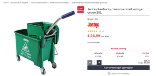 Jantex Kentucky rolemmer met wringer groen 20L voor €32,65 bij Nisbets