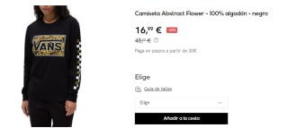 Camiseta manga larga para Mujer Vans Abstract Flower por 16.99€