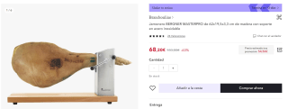 Bergner Jamonero Masterpro Madera/Acero Inoxidable por 54,56€