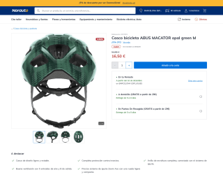 Casco bicicleta ABUS MACATOR opal green M por solo 16,50€
