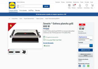 Marca Severin ® Gofrera plancha grill 800 W por 17,99€