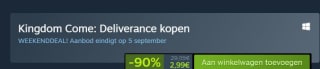 Kingdom Come: Deliverance voor €2,99 via Steam