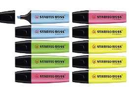 Pack de 10 surligneurs Stabilo Boss original à 13,73€