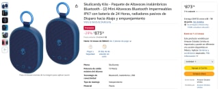 Amazon- Bocina Portátil Skullcandy Kilo - 2 pack