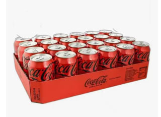 a CocaCola 24Latas Sabor Zero, 24 Unidades de 33cl/330ml por 16,41€ (9,85€)€ usuario nuevo)