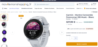 Montre Connectée Garmin Forerunner 255 Music à 327,99€