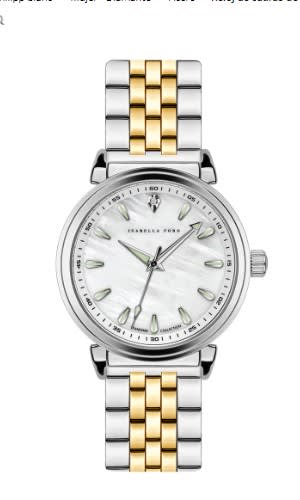 Reloj de cuarzo de acero y diamante - Plateado y dorado Philip Blanc por 52,90€