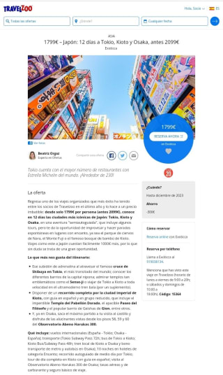 Japón 12 días desde 1799€ por persona.