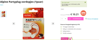 Alpine partyplug oordopjes voor €10,21 bij Koopjesdrogisterij