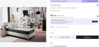 Colchón Simoes 90x190 - 15 cm. - Núcleo HR alta densidad por 48,75€ (38,75€ nuevo usuario)
